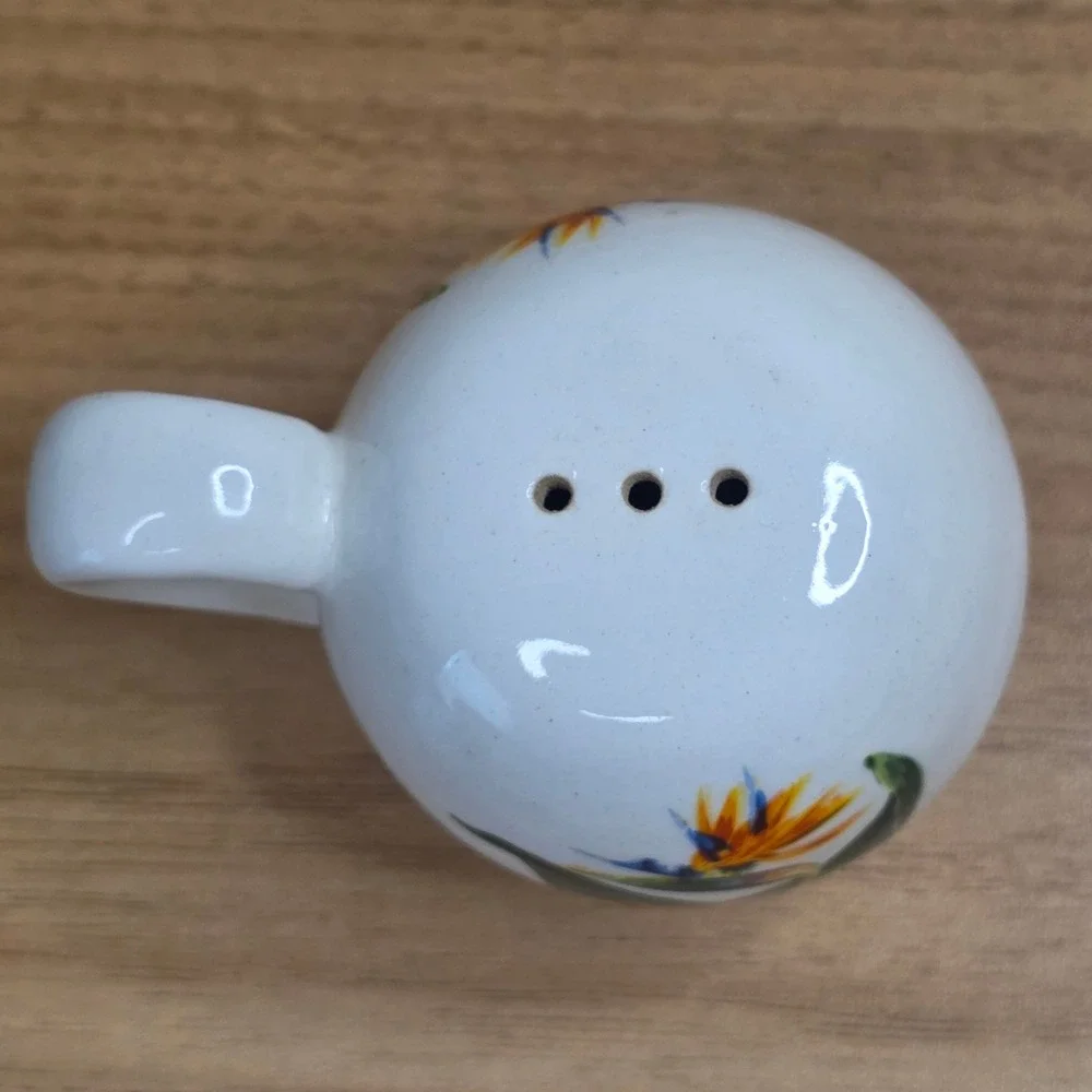 Santa Anita Ware Bird of Paradise Salt & Pepper Shakers-Creamer-Soup Bowl 1949
